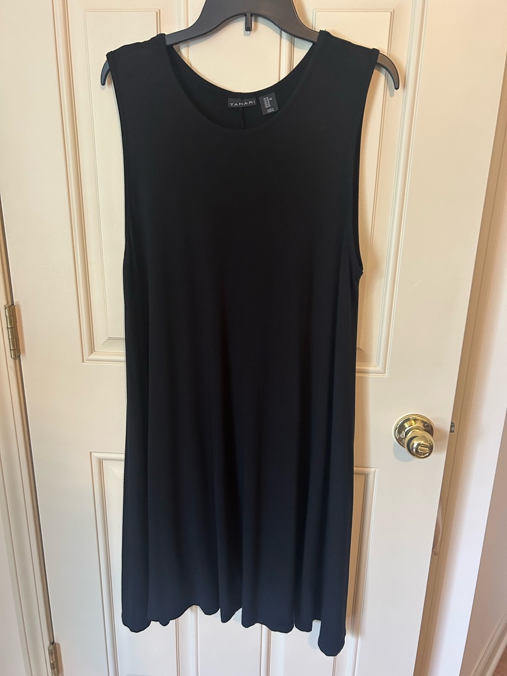 Tahari Black Swing Sleeveless Casual Dress XL EUC